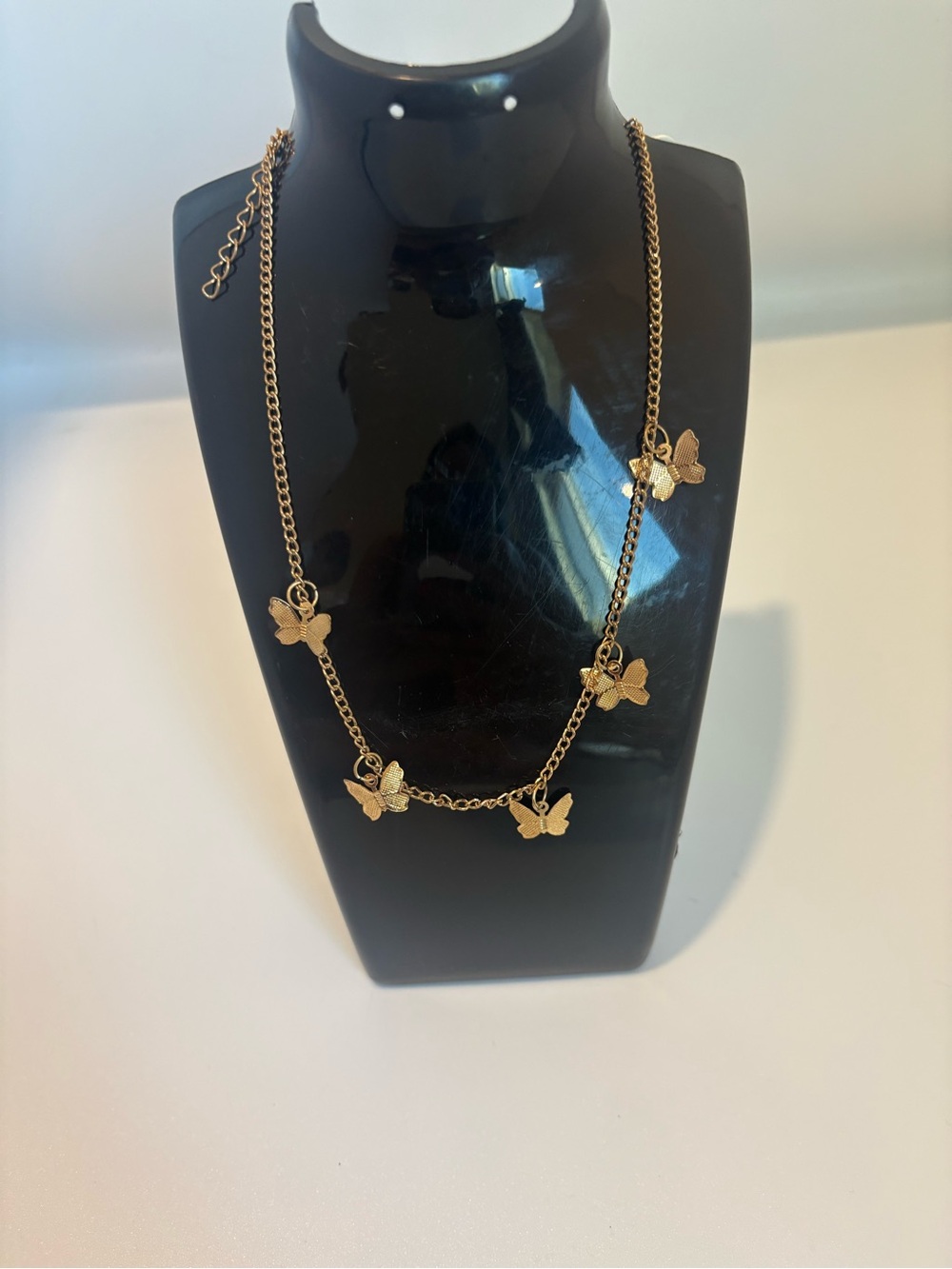 Gold Butterfly Charm Necklace - Women's Jewelry